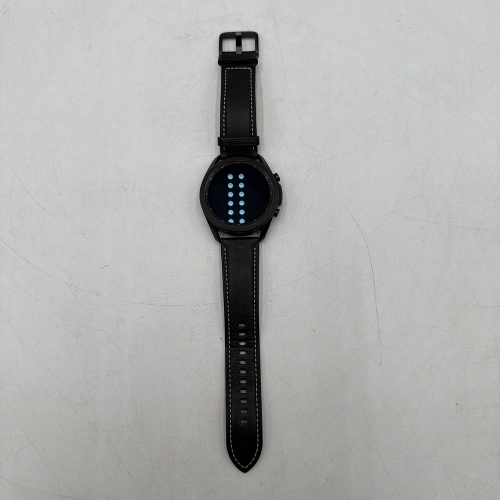 Samsung Galaxy Watch3 SM-R840 45mm Stainless Steel Case with Leather Strap
